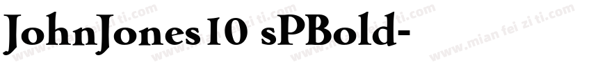 JohnJones10 sPBold字体转换